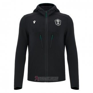 Felpe Con Cappuccio Galles Rugby 2026 Nero
