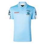 Maglia Polo Cronulla Sutherland Sharks Rugby 2026 Blu
