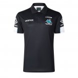 Maglia Polo Cronulla Sutherland Sharks Rugby 2026 Nero