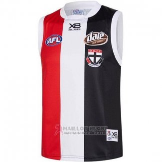 Maglia St Kilda Saints Rugby 2019 Rosso Bianco Nero