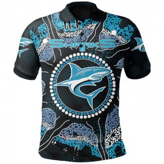 Maglia Polo Cronulla Sutherland Sharks Rugby 2021 Indigeno