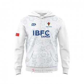 Felpe Con Cappuccio Samoa Rugby Bianco