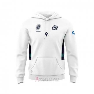 Felpe Con Cappuccio Scozia Rugby 2023 Bianco