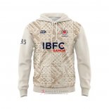 Felpe Con Cappuccio Samoa Rugby Crema