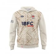 Felpe Con Cappuccio Samoa Rugby Crema