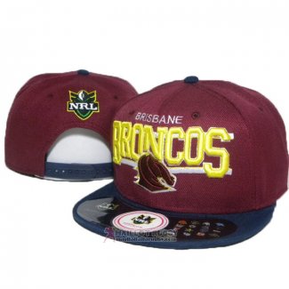 NRL Snapback Cappelli Brisbane Broncos Marron Giallo