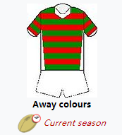 Maglia South Sydney Rabbitohs Rugby 2017 Away